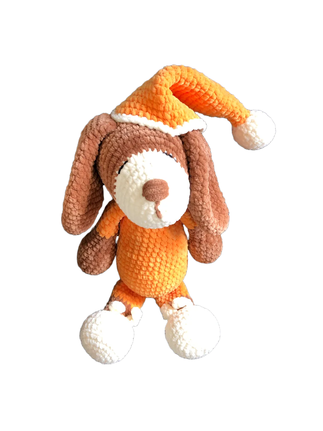 Oranje gehaakt hondje