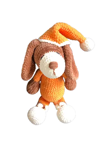 Oranje gehaakt hondje