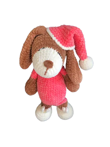 Roze gehaakt hondje